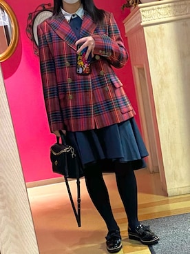 「TORY BURCH（トリーバーチ）のアイテム（腕時計）」を使った、Natsuさん（レディース・155cm）の秋コーディネート