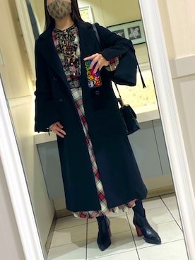 「TORY BURCH（トリーバーチ）のアイテム（腕時計）」を使った、Natsuさん（レディース・155cm）の冬コーディネート