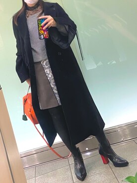 「TORY BURCH（トリーバーチ）のアイテム（腕時計）」を使った、Natsuさん（レディース・155cm）の冬コーディネート