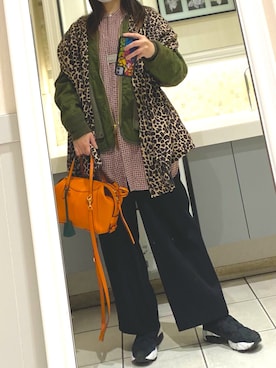 「Lucky Brand（ラッキーブランド）のアイテム」を使った、Natsuさん（レディース・155cm）の冬コーディネート