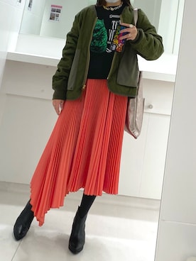「SNIDEL（スナイデル）のアイテム（アクセサリー）」を使った、Natsuさん（レディース・155cm）の冬コーディネート