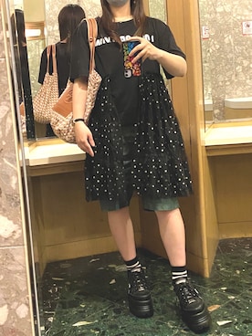 「LOIS CRAYON（ロイスクレヨン）のアイテム」を使った、Natsuさん（レディース・155cm）の夏コーディネート