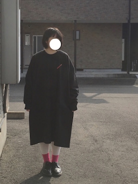 「Dr. Martens（ドクターマーチン）のDr.Martens (ドクターマーチン)/1461 3EYE GIBSON SHOES（その他シューズ）」を使った、cha.さん（レディース・149cm）の冬コーディネート