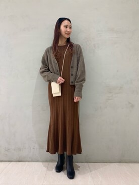 「URBAN RESEARCH（アーバンリサーチ）のアイテム（財布/小物）」を使った、momokaさん（レディース・164cm）の冬コーディネート