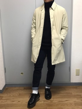 「アイテム（ステンカラーコート）」を使った、はるさん（メンズ・168cm・10代）の冬コーディネート