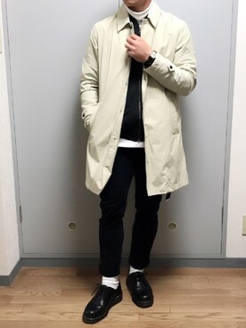 「アイテム（ステンカラーコート）」を使った、はるさん（メンズ・168cm・10代）の冬コーディネート