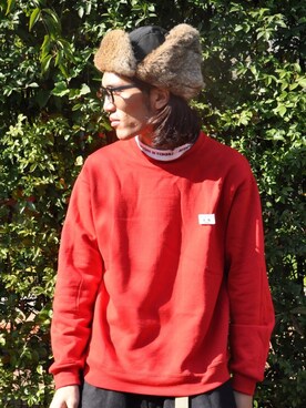 「WOOLRICH（ウールリッチ）のアイテム（帽子）」を使った、TOMOKI OOHASHIさん（メンズ・180cm）の秋コーディネート
