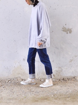 「WOOLRICH（ウールリッチ）のアイテム（帽子）」を使った、TOMOKI OOHASHIさん（メンズ・180cm）の秋コーディネート