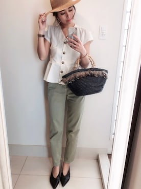 「URBAN RESEARCH Sonny Label（アーバンリサーチサニーレーベル）のアイテム（ハット）」を使った、asmさん（レディース・161cm）の春コーディネート