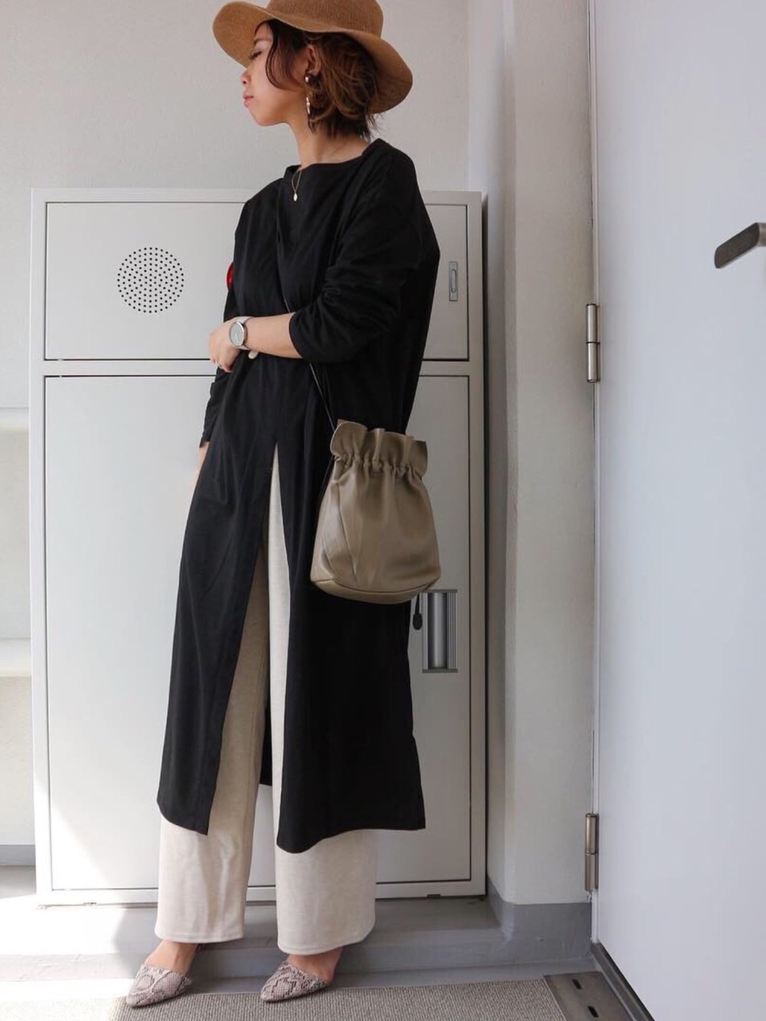 「URBAN RESEARCH Sonny Label（アーバンリサーチサニーレーベル）のアイテム（ハット）」を使った、asmさん（レディース・161cm）の春コーディネート