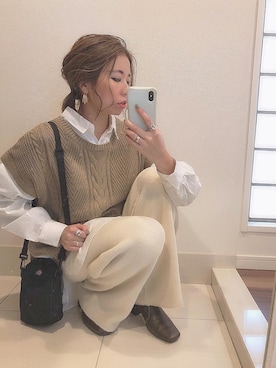 「RED CHOP WORKS（レッドチョップワークス）のアイテム（ジャケット/アウター）」を使った、asmさん（レディース・161cm）の秋コーディネート