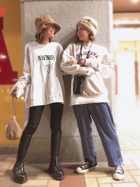 asmさん（レディース・161cm）の冬コーディネート