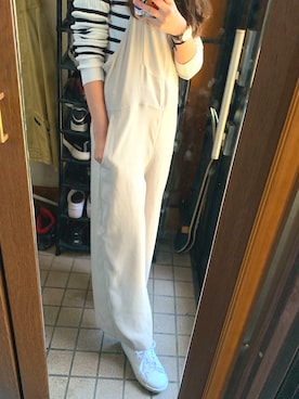 「SEVENDAYS=SUNDAY（セブンデイズサンデイ）のアイテム（オールインワン・サロペット）」を使った、yukaさん（レディース・156cm）の春コーディネート