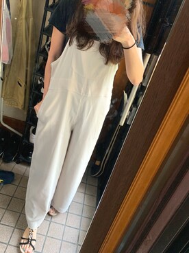 「SEVENDAYS=SUNDAY（セブンデイズサンデイ）のアイテム（オールインワン・サロペット）」を使った、yukaさん（レディース・156cm）の春コーディネート