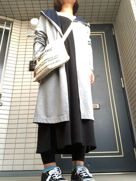 「サッカー」｜「アイテム（ワンピース/ドレス）」を使った、Mam(相互)さん（レディース・151cm）の春コーディネート