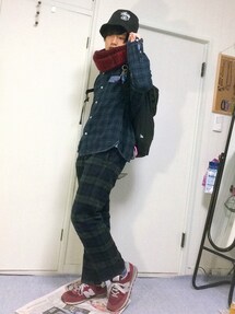 no brand | スヌード・赤(ストール/ショール)