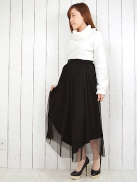 「STYLEBLOCK（スタイルブロック）のアイテム」を使った、NAOさん（レディース・153cm）の冬コーディネート