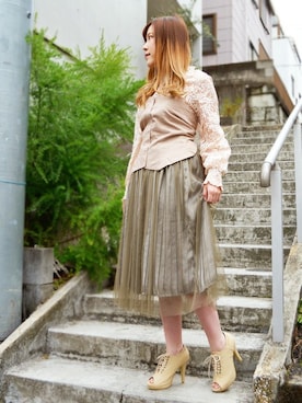 「STYLEBLOCK（スタイルブロック）のアイテム」を使った、NAOさん（レディース・153cm）の冬コーディネート