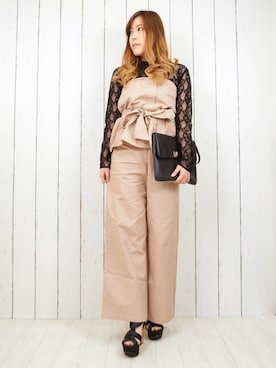 「アイテム（クラッチバッグ）」を使った、NAOさん（レディース・153cm・20代）の冬コーディネート