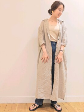 「URBAN RESEARCH DOORS（アーバンリサーチドアーズ）のハイライズデニムパンツ（デニムパンツ）」を使った、みのり*さん（レディース・160cm）の春コーディネート