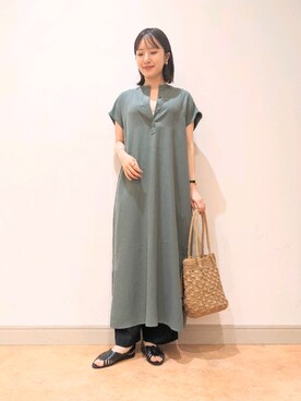 「RODE SKO（ロデスコ）のMARIA タッセルペーパーショルダー（ショルダーバッグ）」を使った、みのり*さん（レディース・160cm）の夏コーディネート