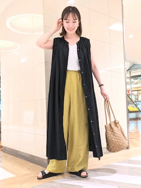 「RODE SKO（ロデスコ）のMARIA タッセルペーパーショルダー（ショルダーバッグ）」を使った、みのり*さん（レディース・160cm）の夏コーディネート