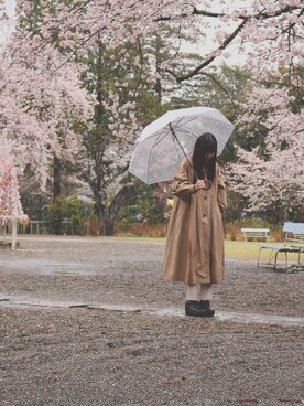 「select MOCA（セレクトモカ）のアイテム（トレンチコート）」を使った、moepiさん（レディース・160cm）の春コーディネート
