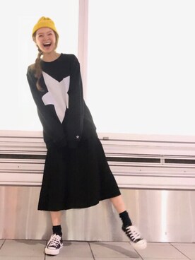 「CONVERSE TOKYO（コンバーストウキョウ）のアイテム」を使った、MIOさん（レディース・163cm）の冬コーディネート