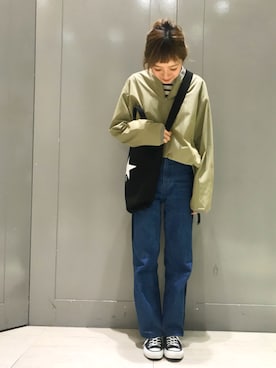 「CONVERSE TOKYO（コンバーストウキョウ）のアイテム」を使った、MIOさん（レディース・163cm）の冬コーディネート