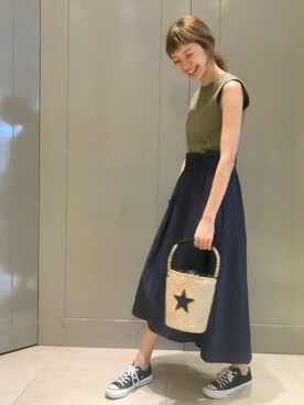 CONVERSE TOKYOのかごバッグを使った人気ファッションコーディネート ...
