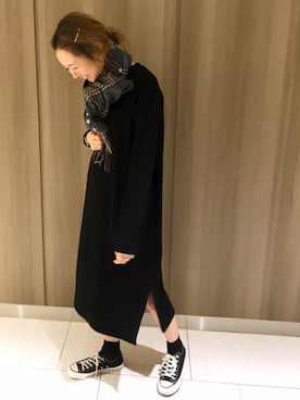 「CONVERSE TOKYO（コンバーストウキョウ）のアイテム」を使った、MIOさん（レディース・163cm）の冬コーディネート