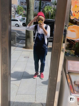 「USEDo（ユーズド）のアイテム（パンツ）」を使った、ここちゃんさん（メンズ・170cm）の秋コーディネート