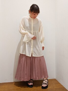 「koe（コエ）のアイテム」を使った、すーさん（レディース・155cm）の春コーディネート