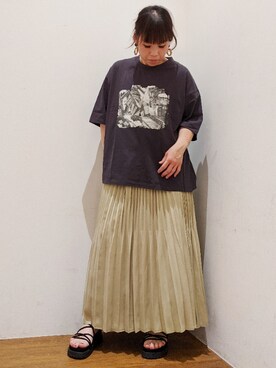 「koe（コエ）のアイテム」を使った、すーさん（レディース・155cm）の春コーディネート