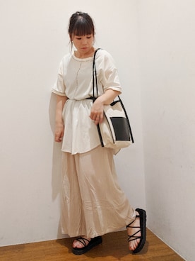 「koe（コエ）のアイテム」を使った、すーさん（レディース・155cm）の夏コーディネート