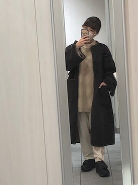 「いいね返し」｜「アイテム（その他アウター）」を使った、kinokoさん（レディース・153cm）の秋コーディネート