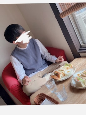 「superNova.（スーパーノヴァ）のアイテム（パンツ）」を使った、ポム太郎さん（メンズ・165cm）の冬コーディネート