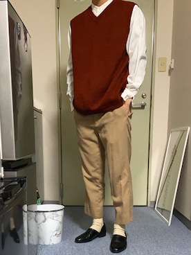 「superNova.（スーパーノヴァ）のアイテム（パンツ）」を使った、ポム太郎さん（メンズ・165cm）の冬コーディネート