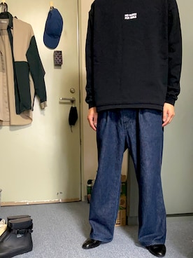 「秋先取りコーデ」｜「アイテム（スリッポン）」を使った、ポム太郎さん（メンズ・165cm）の秋コーディネート