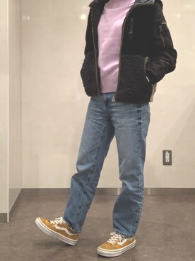 「Arnold Palmer（アーノルドパーマー）のアイテム（ジャケット/アウター）」を使った、ちいトスさん（レディース・159cm）の冬コーディネート