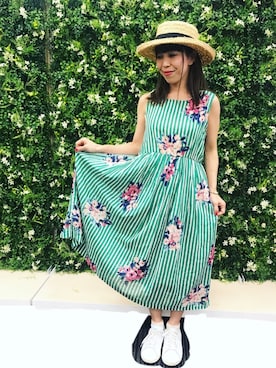 「グリーンパークス(Green Parks)」｜うさにゃんこさん（レディース・152cm）の春コーディネート