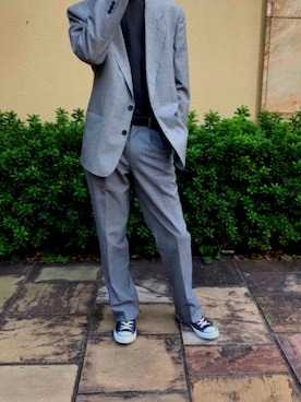 「A.P.C.（アーペーセー）のアイテム（テーラードジャケット）」を使った、kentoさん（メンズ・183cm）の秋コーディネート