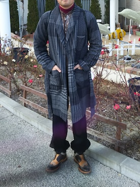 「NUMBER (N)INE（ナンバーナイン）のアイテム（ドレスシューズ）」を使った、Daniel.Yさん（メンズ・175cm）の冬コーディネート