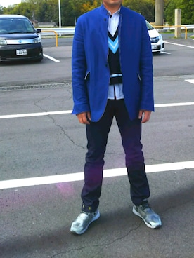 「neonsign」｜「アイテム（ノーカラージャケット）」を使った、Daniel.Yさん（メンズ・175cm）の春コーディネート