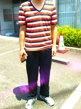 「aie」｜「アイテム（Tシャツ/カットソー）」を使った、Daniel.Yさん（メンズ・175cm）の夏コーディネート