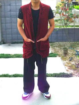 「MR.GENTLEMAN（ミスタージェントルマン）のアイテム（スラックス）」を使った、Daniel.Yさん（メンズ・175cm）の秋コーディネート
