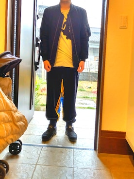 「Scye（サイ）のアイテム（MA-1）」を使った、Daniel.Yさん（メンズ・175cm）の冬コーディネート