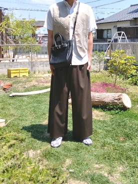 「YSTRDY's TMRRW（イエスタデイズトゥモロー）のアイテム（サンダル）」を使った、Daniel.Yさん（メンズ・175cm）の春コーディネート
