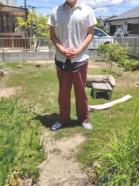「YSTRDY's TMRRW（イエスタデイズトゥモロー）のアイテム（サンダル）」を使った、Daniel.Yさん（メンズ・175cm）の春コーディネート
