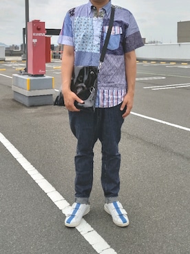 「08sircus（ゼロエイトサーカス）のアイテム（パンツ）」を使った、Daniel.Yさん（メンズ・175cm）の夏コーディネート